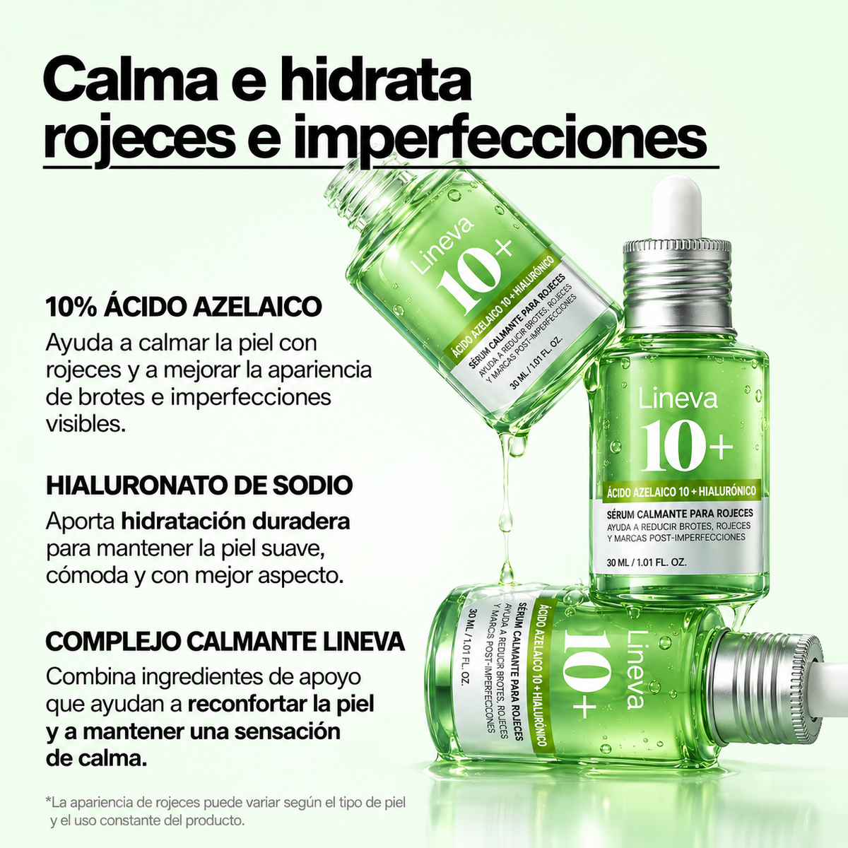 Lineva Azelaico Brotes Rojeces Marcas